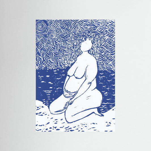 in haar  oorsprong ~ blauw